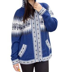 Alpaca Warehouse Little Llamas Alpaca Wool Hooded Jacket Hooded Cardigan Sweater